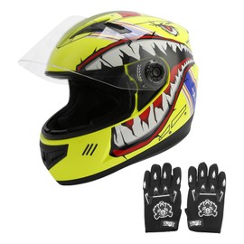 TCMT Dot Youth & Kids Motocross Offroad Street Helmet Full Face Shark Motorcycle Youth ATV Helmet Dirt Bike Motocross ATV Helmet
