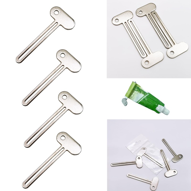 Toothpaste Squeezer, 4 Pcs Metal Manual Toothpaste Squeezer Roller Stainless