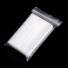 Ziplock Bags, Medium Size, 8 x 12 cm, Plastic Bags, Sealable Bags with Zip Closure, Resealable Bags, Applicable Stationery, Jewellery Storage, Pack of 100