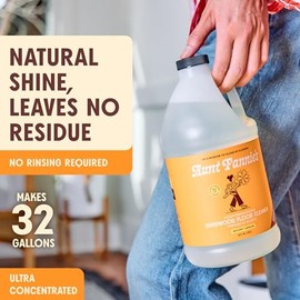 Aunt Fannie's Ultra Concentrated Hardwood Floor Cleaner, Vinegar-Free Plant Based Hardwood Floor Cleaner for Mopping, Bright Lemon Scent, 64 oz. (Pack of 1)