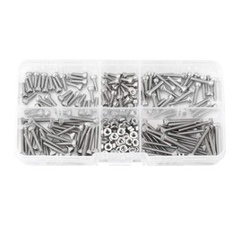 Jectse Hex Socket Cap Head Screws and Nuts Set, 210pcs M2.5 Stainless Steel SS304