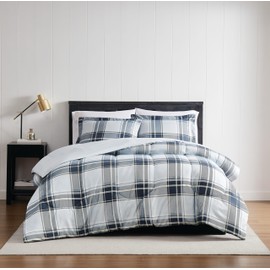 London Fog Nottingham Plaid Comforter Set Multiple Polyester 3-Piece Full/Queen Comforter Set, Plaid Themed, for Men and Women, Oeko-TEX Certified Confidence