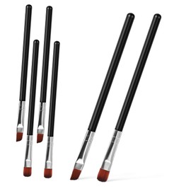 IWOWHERO Eyebrow Kit 6-piece Brush Set for Makeup Angled Flat Brushes Enhance Brows Women's Beauty Tool Natural Look