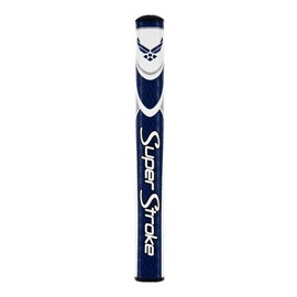 SuperStroke Military Golf Putter Grip, Air Force (Mid Slim™ 2.0) | Cross-Traction Surface Texture and Oversized Profile | Even Grip Pressure for a More Consistent Stroke | Non-Slip Grip, Red/Gold/White (TS040153)