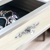 Qianxihu 4Pcs Diamond Drawer Knobs Plate Crystal Cupboard Door Handles