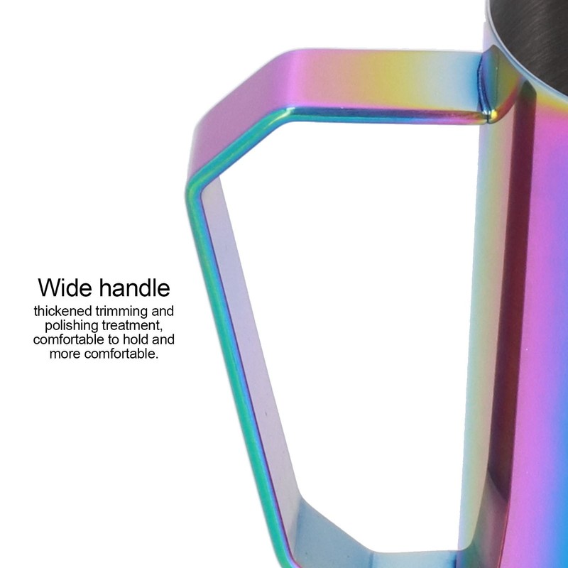 Coffee Frothing Cup Colorful 600ml Milk Frothing Pitcher 304 Stainless