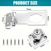 Litensh Hasp Lock Padlock Gate Latch Door Bolt Lock with