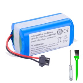 3400Mah Battery for Proscenic 850T 850P, for Neatsvor X500 X520 X600 Ultenic D5/ D5S Pro Series CMICR18650F8M7-4S1P BFG-WSQ H18650CH-4S1P, for Ecovacs BFG-WSQ Vacuums Cleaner Batteria 14.4V