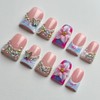 Luxury Press on Nails Short Duck Handmade 3D Unique Reusable