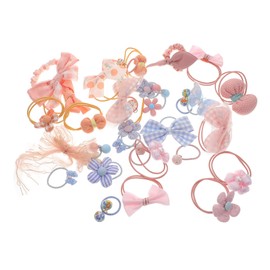 WOONEKY 31pcs Hair Ties with Bows Durable Elastic Ponytail Holders for Cute Flower Headbands for Daily Wear Parties and Special Occasions