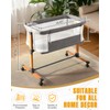 Ktaxon Baby Bassinet Bedside Bassinet, Baby Cradle with Machine-Washable Sheets,