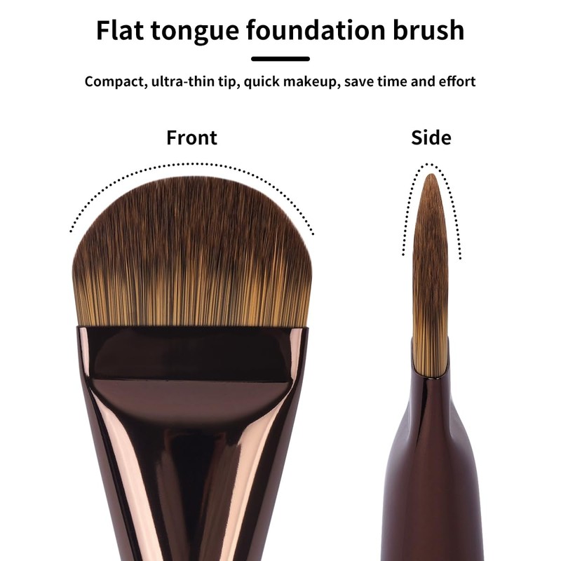 MAANGE 14-Piece Makeup Brush Set with Aluminum Ferrule- Premium Synthetic
