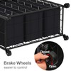 WOWLIVE Laundry Basket with Wheels, 142L Hamper 3 Section with