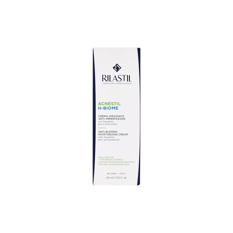 Rilastil Acnestil - H Biome Crema Idratante Anti-Imperfezioni, 40ml