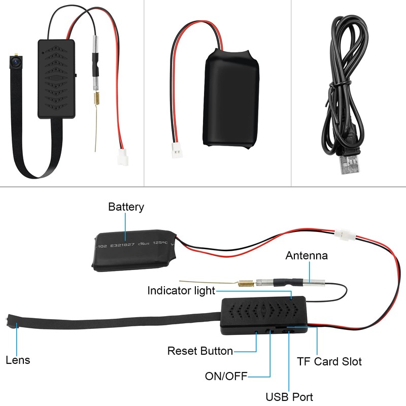 LXMIMI Mini Camera Wifi, HD 1080P Small Camera Support 2.4