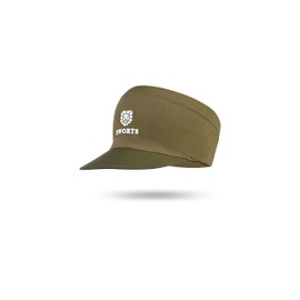 SWORTS Bandana Running Cap I Ultralight Running Cap with Fast-Dry Headband (Unisex Visor Sport), Khaki / Green