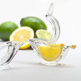 Lemon Squeezer Hand Press Portable Manual Lemon Clip Juicer Plastic Transparent Lemon Squeezer Manual Small Juicer (Plastics, Mini)