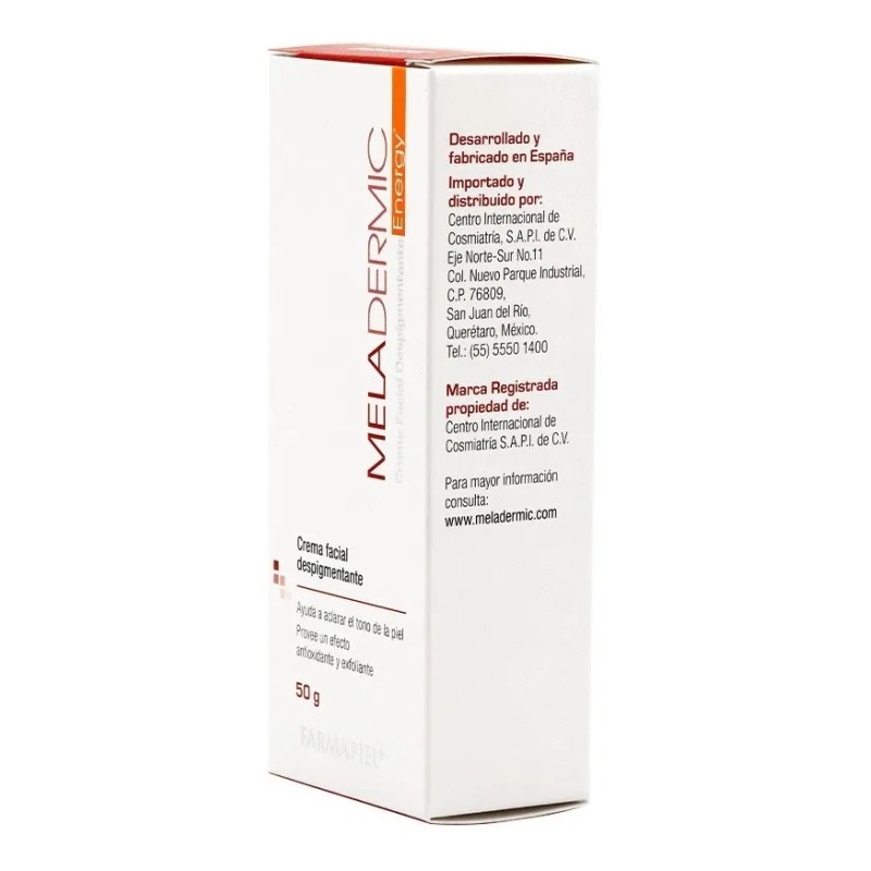 Crema Aclaradora Despigmentante Facial Meladermic Energy 50g