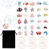 Megitzuu 30PCS Ocean Animal Wine Charms - Funny Dolphin, Octopus,