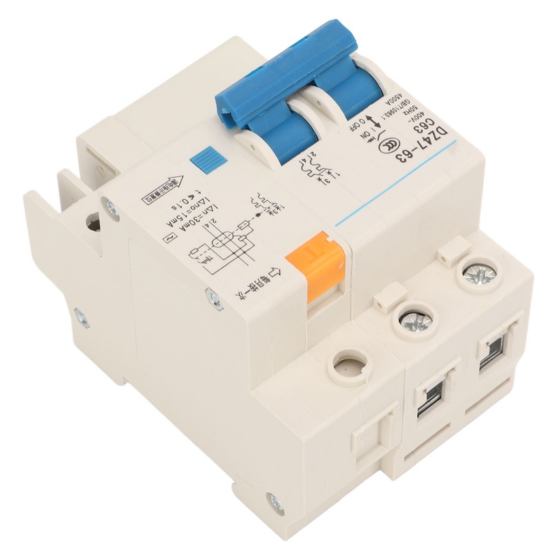 63A Circuit Breaker 2P Leakage Protection Air Switch DIN Rail