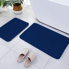 SWEMSTAR Bathroom Mat - Bath Rug for Bathroom Floor Soft Anti Slip Water Absorbent Bathroom Rug Bathtub Shower Mat for Bathroom Decor - 2 PCS 17"x24"+20"x32"