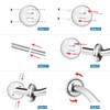 Adjustable Chrome Curved Shower Curtain Rod, 42-72 Inches Shower Curtain