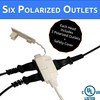 W4W, Twin Extension Cord Power Strip - 18 Foot Cord