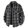 Fozexi Men's Flannel Shirt Button Up Jacket Shirts Casual Fall