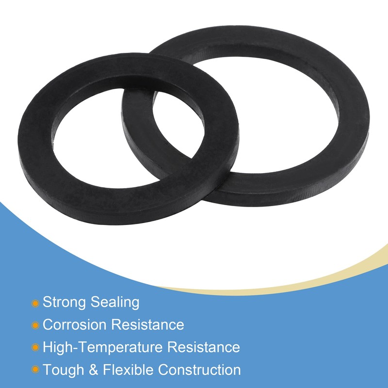 sourcing map Rubber Flat Washers 35mm 40mm OD 24mm 30mm