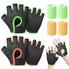 2 Pairs Workout Gloves, Weight Lifting Gloves with Wrist Braces,