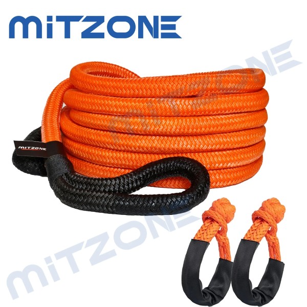MITZONE 1"x30ft 30,864 lbs Tow Rope for different vehicles and