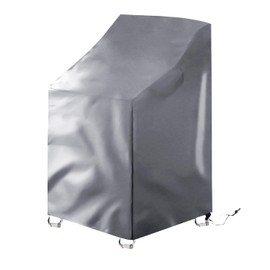 1 Light Grey Waterproof Cover for Outdoor Use, Waterproof Cover for Home Furniture, Waterproof, UV Resistant, Suitable for Summer, Winter and Garden Chairs (72 x 92 x 120 cm)