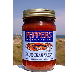 Crab Salsa - Peppers Blue Crab Original - (3 Pack of 12 Oz Bottles)