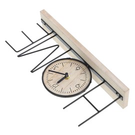 Levemolo Table Clock Decor Vintage Home Shape Non-Ticking Desktop Clock for Living Room Bedroom Office Stylish and Functional Decorative