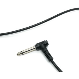 Ome Audio Right Angled 6.35mm Jack to 6.35mm Jack (Male-To-Male) TS Mono Cable For Electric and Bass Guitars, Amplifiers, Keyboards, Synthesizers, Guitar Pedals, Audio Effects Units etc. (1m)