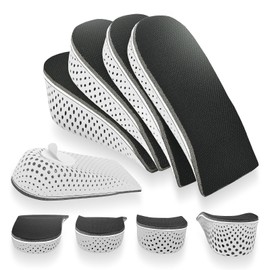 [Supervised by the Teacher] Secret Insole, Half, Anti-Slip, 4 Types (0.8 - 2.0 inches (2 - 5 cm), Height Upgrade, Memory Foam, Insoles, For Older & Young Men & Women, Helcynas (0.8 inch (2 cm), Set of