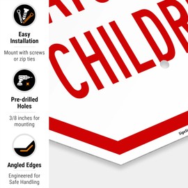 StopWatch For Children Sign, 18x18 Inches, Rust Free .063 Aluminum, Fade Resistant, Made in USA by Sigo Signs