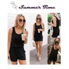 ADOME Womens Short One Piece Jumpsuit Scoop Neck Sleeveless Tank