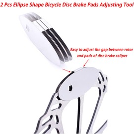 DQITJ 4 Pcs Bicycle Disc Brake Pads Adjusting Tool Mounting Assistant Brake Pads Disc Brake Pads Alignment Tool (Arc and Ellipse Shape)