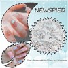 500Pcs Silver Nail Charms for Nails Art Kit Alloy Star