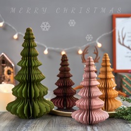 EASY JOY Set of 4 Christmas Tree Decoration Christmas Party Decoration for Christmas Decoration Wedding Birthday Table Decoration