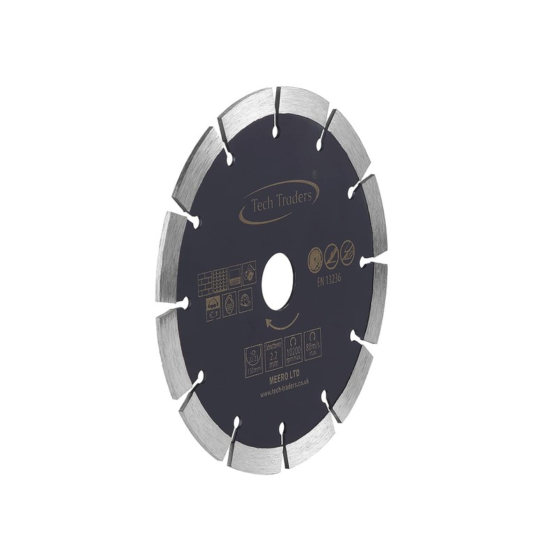 Tech Traders Diamond Cutting Disc 150mm 6" x 22.2 mm,