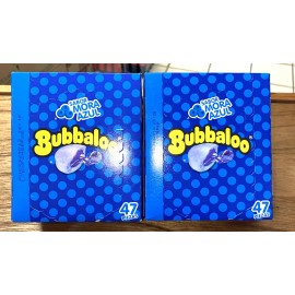 Bubbaloo 2- Pk Bubbaloo Sabor Mora Azul Blueberry 47 Pieces gum Mexican Candy Chicle