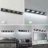 MKBNG 5-Light Modern Bathroom Vanity Light Fixtures, 40-Inch 350° Rotatable