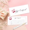 25 Bow Cherry Gift Certificates for Business, Pink Blank Gift