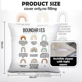 Airve Feelings Wheel Pillow Covers 18x18, Classroom Pillow Covers， Wheel of Emotions Feelings Pillow，Mental Health Office Therapy Office Decor, Classroom Decor (White3)