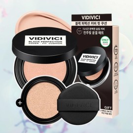 Bidi Beach Olive Young BD Beach Black Perfection Cover Fit Cushion Project (main product + refill) / 올리브영 비디비치 블랙 퍼펙션 커버 핏 쿠션 기획 (본품+리필)