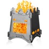 BlueDorado Ultralight Wood Burning Stove Portable Backpacking Stove Titanium Multi-Fuels
