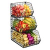 X-cosrack 3-Tier Stackable Wire Baskets for Pantry Organization and Storage,