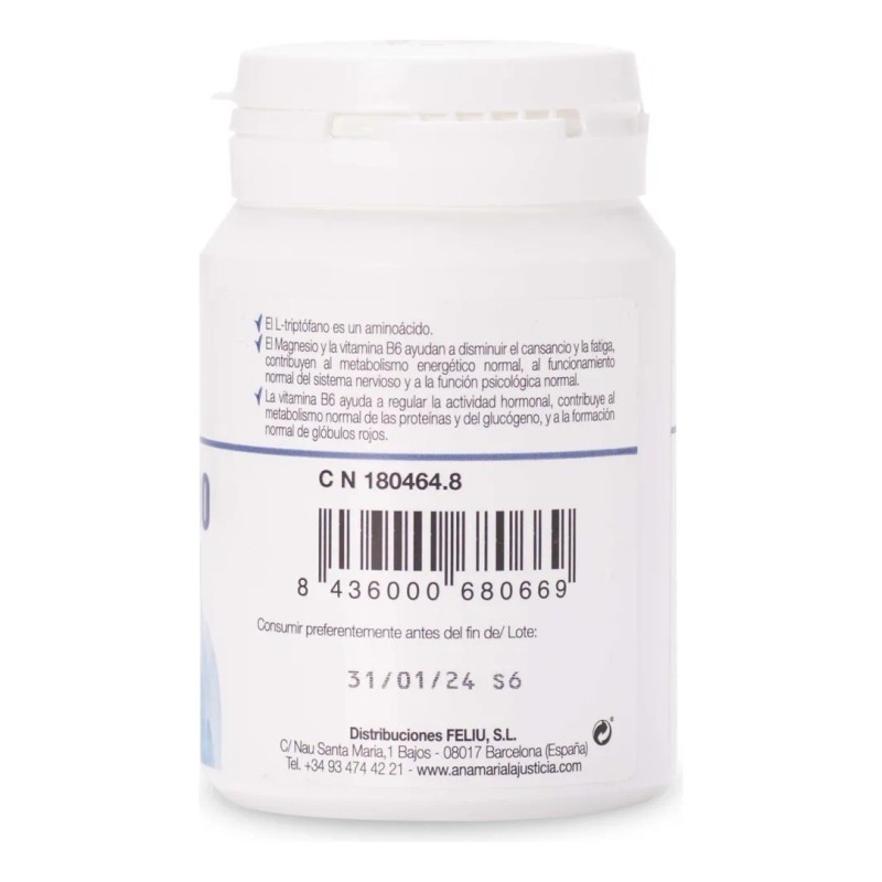 Triptofano Con Magnesio + Vitamina B6 - Ana Maria Lajusticia